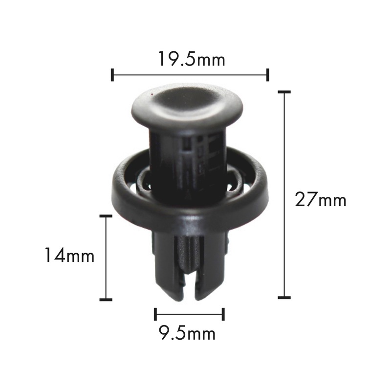 Push-in rivet, type S - MP-HONDA-CLIP-91505-TM8-003