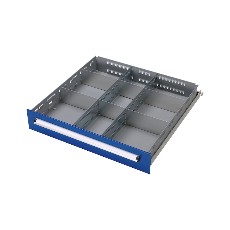 Kit de séparateur de tiroir, BASIC, 9 compartiments - KIT SEPARATEUR TIR. 700 S, 9 COMP&nbsp; 100MM