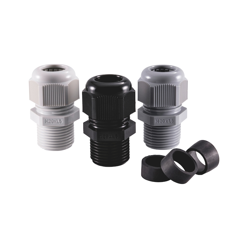 CABLE GLAND NYL M12 15MM LTH BLK 10/PK ACGM12BLK 