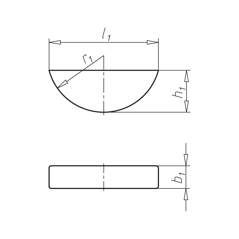Scheibenfeder DIN 6888, Stahl blank - 2