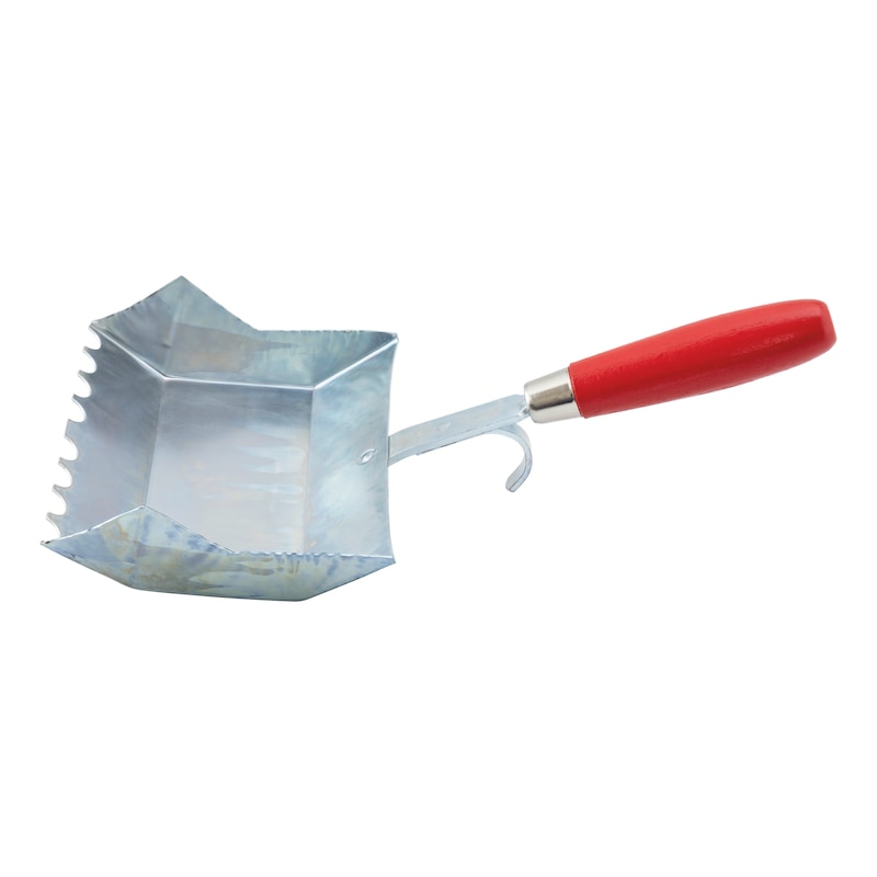 Adhesive trowel, sand-lime brick steel with wooden handle