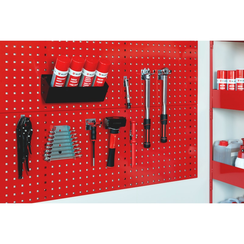 Double hook For square holes in perforated plates, workshop trolleys and the ORSY<SUP>®</SUP>1 shelving systems - 7