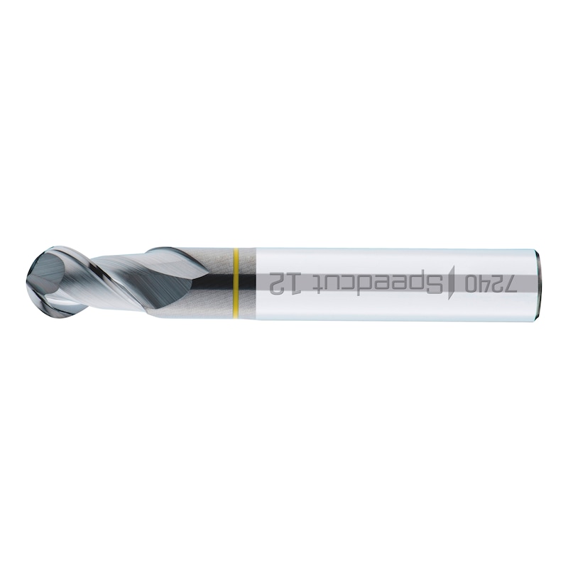 VHM-Vollradiusfräser Speedcut-Aluminium, lang, freigestellt, Zweischneider, ungleiche Drallsteigung - 1
