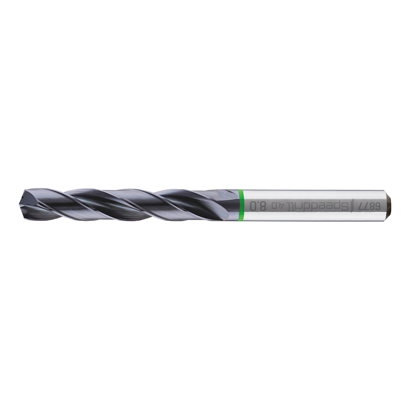 HPC solid carbide drill Speeddrill 4.0-Universal, DIN 6537L, long 5xD, 4 drill heels, with internal cooling - 1