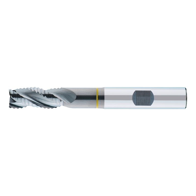 Solid carbide roughing cutter 35° Speedcut aluminium, extra long XL, neck, triple blade, uneven angle of twist gradient - 1