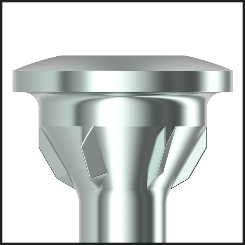ASSY<SUP>®</SUP>plus 4 A2 TH glass strip screw A2 plain stainless steel partial thread top head 60° - 4