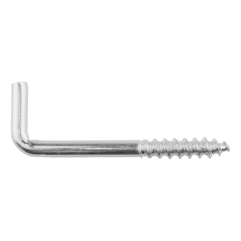Screw hook With wood screw thread, zinc-plated steel, blue passivated (A2K)