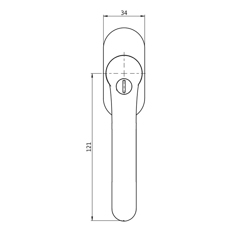 A 502 lockable window handle - WH-RT-A502-MATT-LOKABLE-35-10