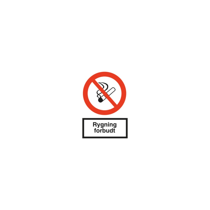 Smoking prohibited (with text)