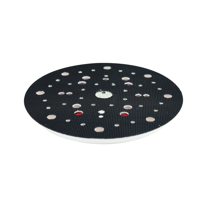 Hook and loop support plate, multihole, stable - SPRTPLT-POLPAD-EDGE-HOKLP-M8-D150MM