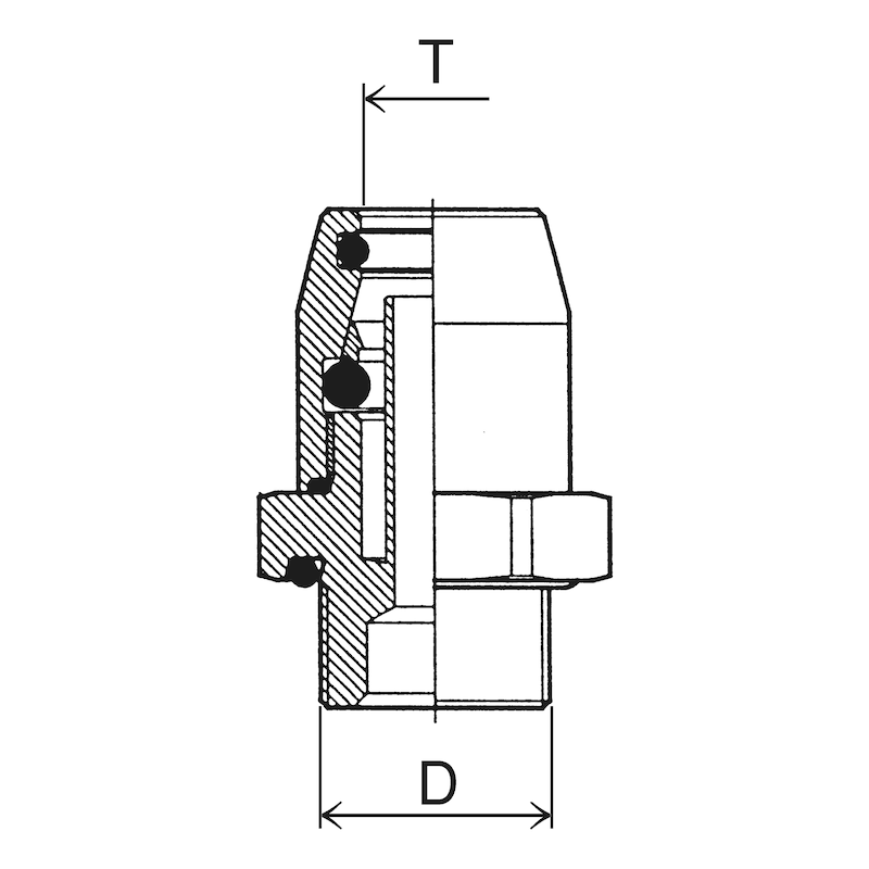 BRK plug-in/screw-in connector, straight - 2