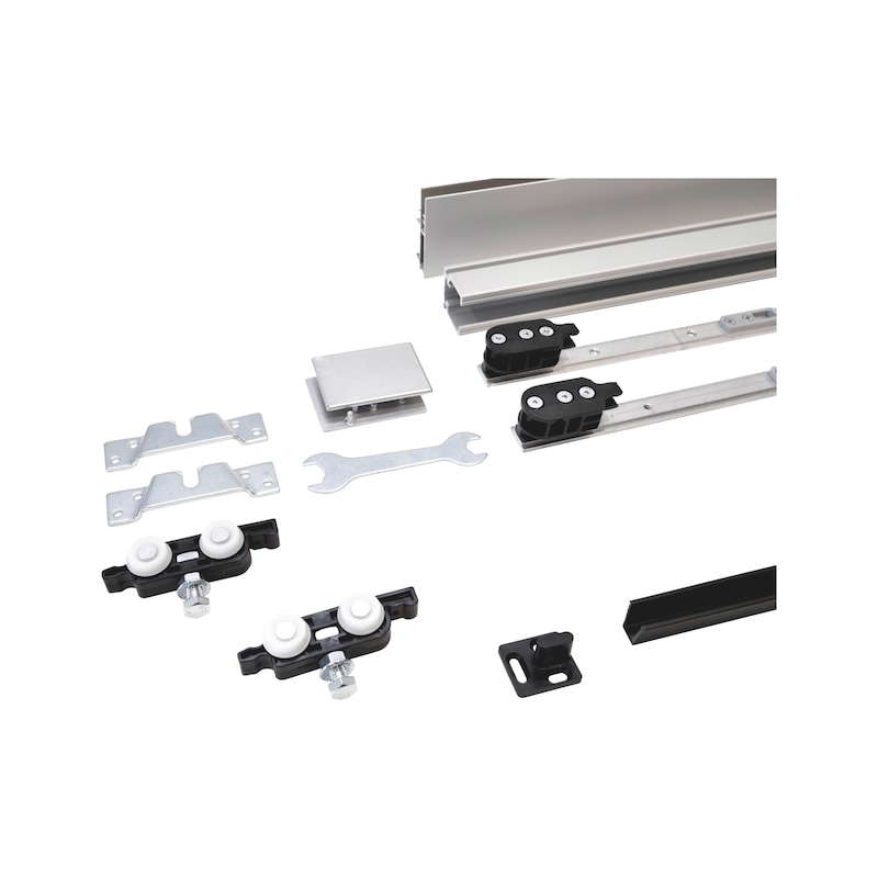 SCHIMOS 120-HS-D, MB interior sliding door fitting set for ceiling mounting with wooden doors - 1