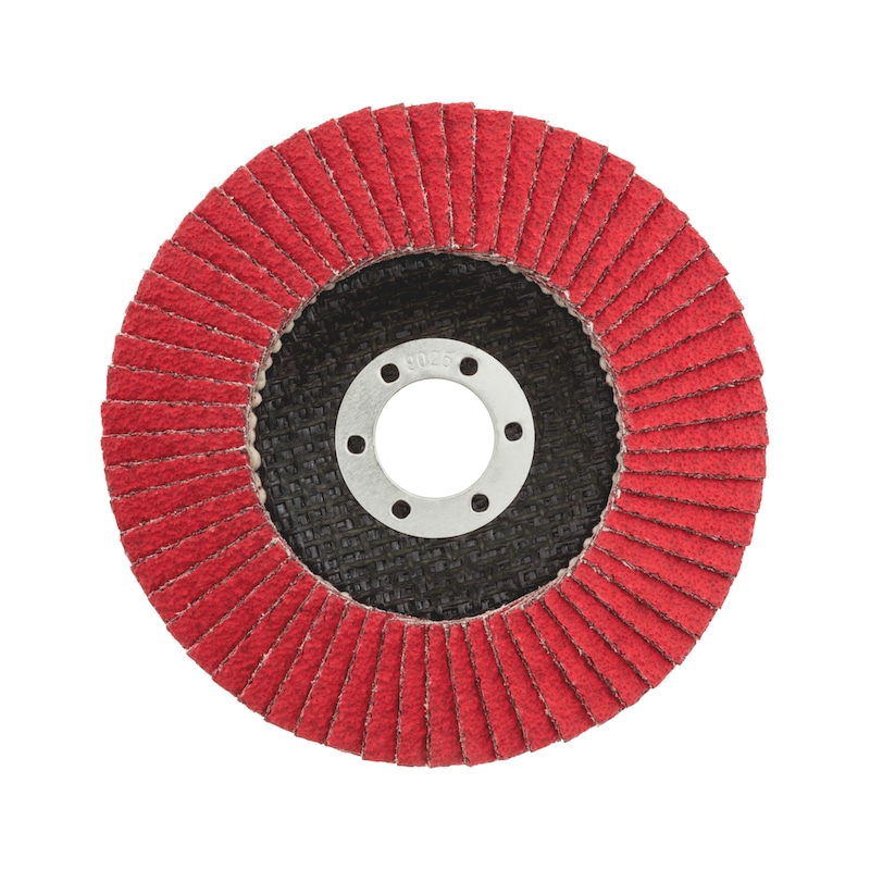 Longlife lamella flap disc for stainless steel - FLPDISC-LL-A2-CG-CLTH-DOMED-G40-D115