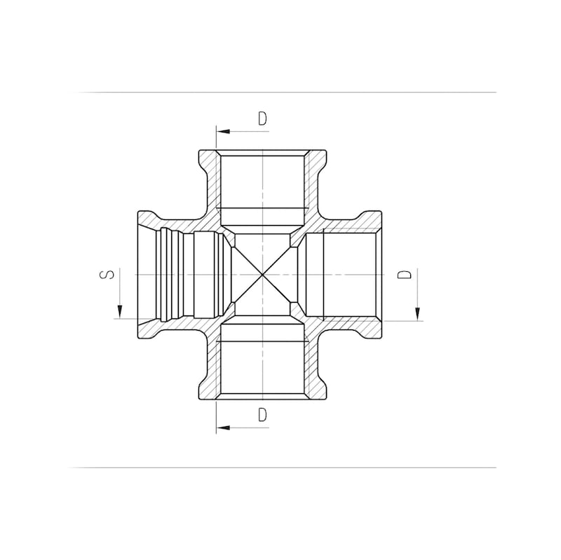 P5 Schnellsteckverbinder Kreuz-Form - 2
