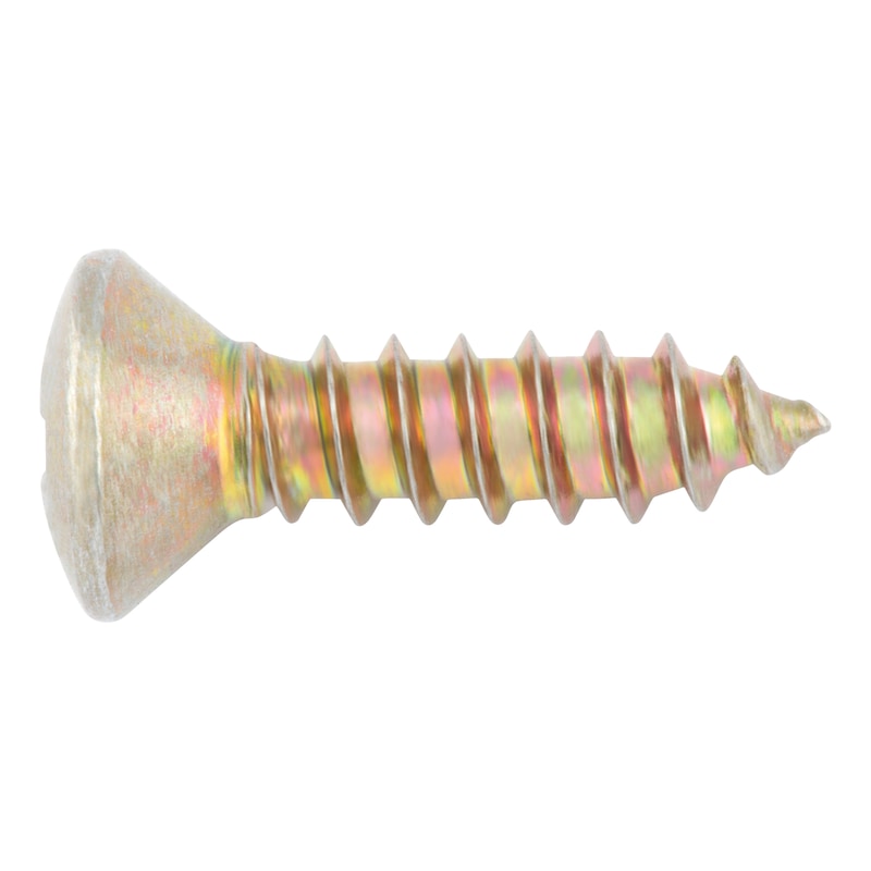 Raised countersunk tapping screw, C shape with H recessed head - 1