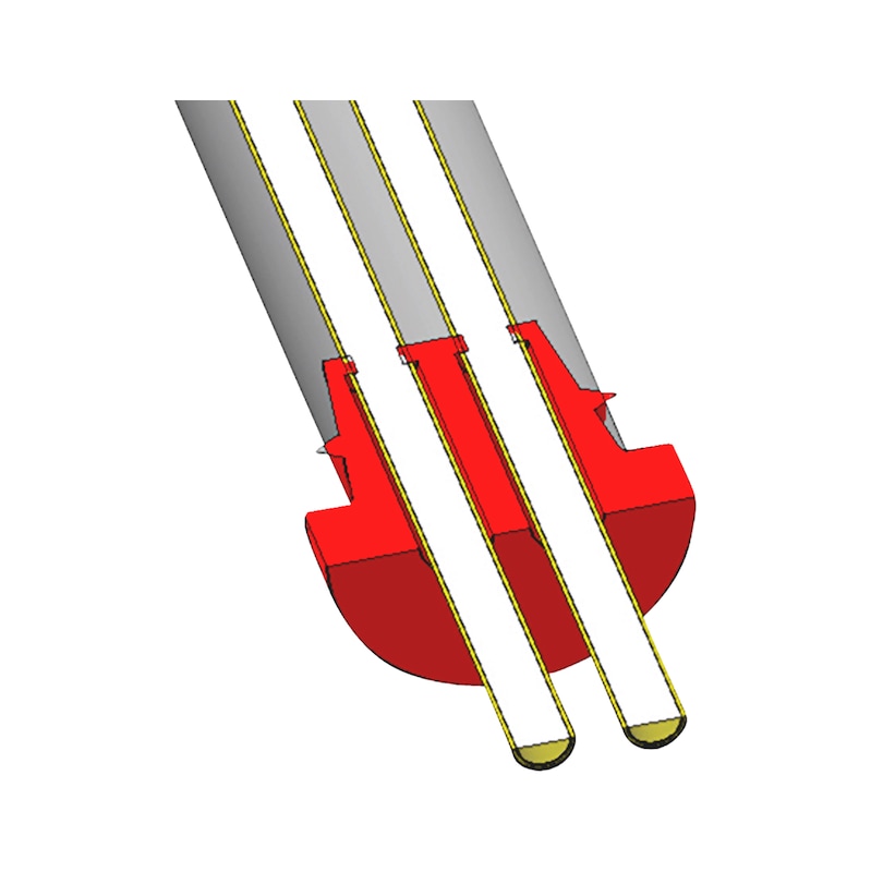 ELMO<SUP>®</SUP> divisional wall duct for FO cable, 2x dia. 7 mm, seal on one side With 2x dia. 7 mm dirt seals - 4