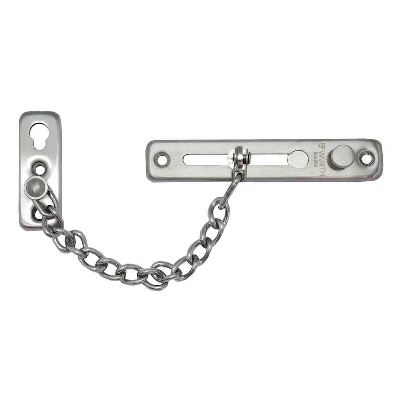 Door chain with spring catch - 1