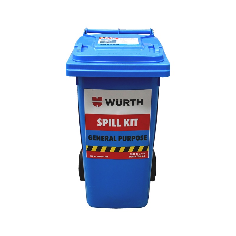 Spill Kits General Purpose - SPILL-KIT-UNIVERSAL-120L-BLUE-BIN-185PCS