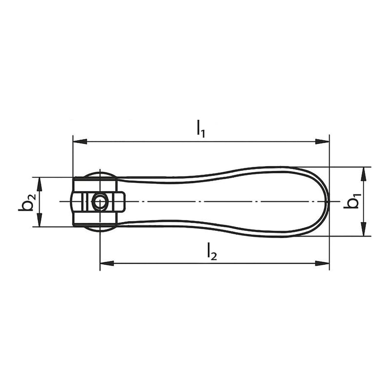 Aluminium eccentric lever with male thread - 3
