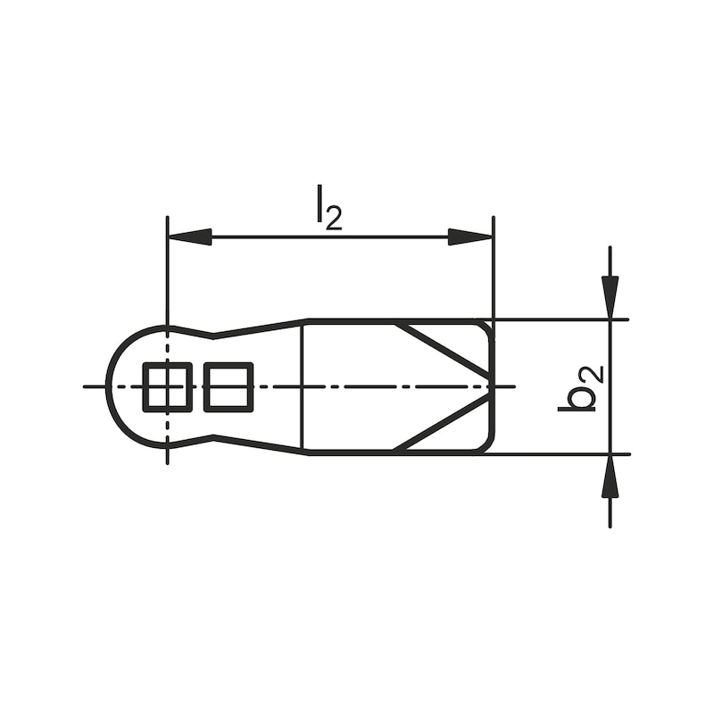 Linguetta per un serratura a scatto con design igienico Acciaio inossidabile A2 1.4301 grezzo - 2