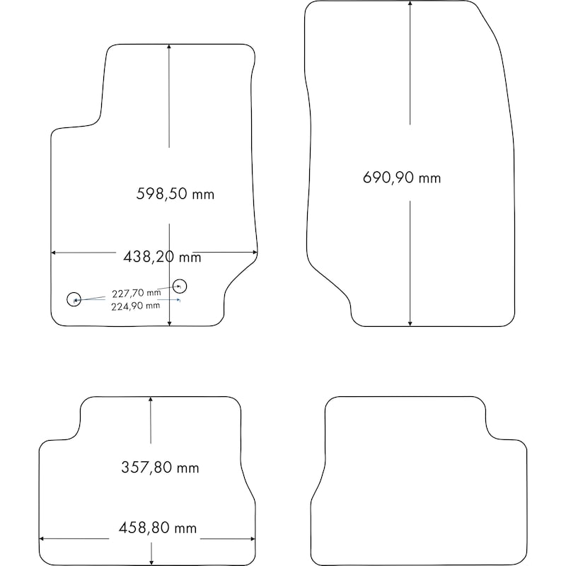 Kit tappetini - TAPP-AUTO-(OPEL CORSA 2019 F1V)-4PZ