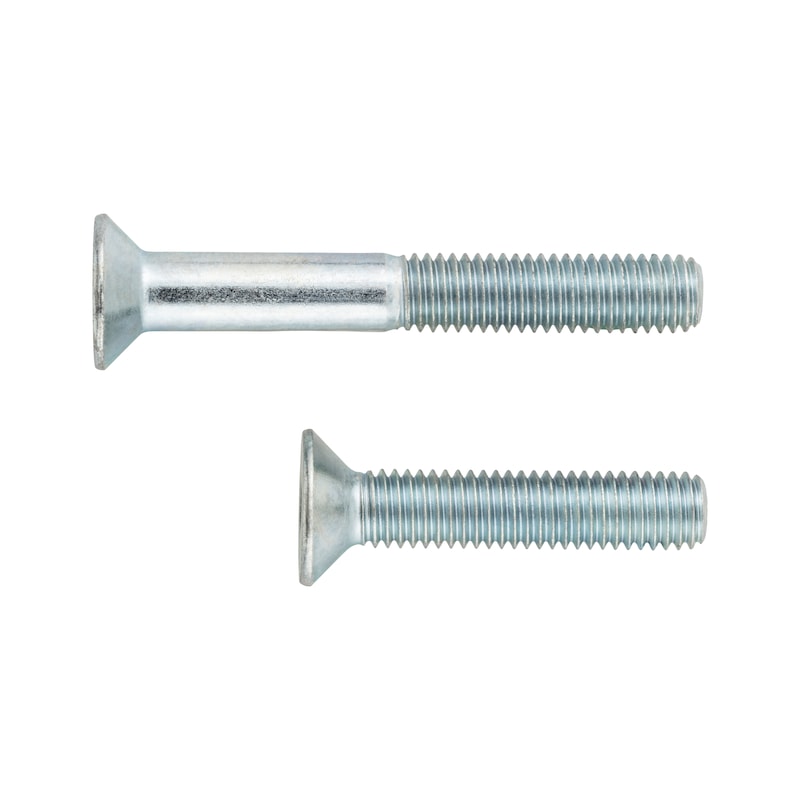 Countersunk screw with hexagon socket, galvanised ISO 10642, steel 10.9, zinc-plated, blue passivated (A2K) - 1
