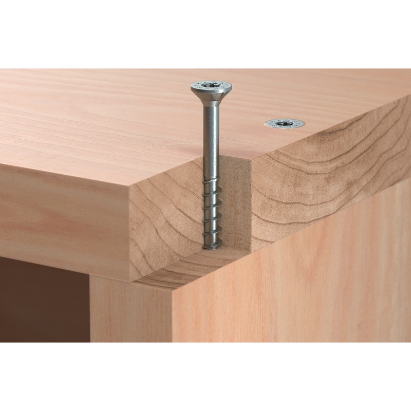 Würth - Vite Universale ASSY, CSMP In Acciaio Zincato, Filettatura Completa, 5 X 80 Cm, Testa A Testa Svasata RW, 50 Pezzi Con Punta