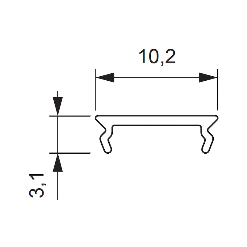 Abdeckprofil für LED-Ein- und Unterbauprofile - 2