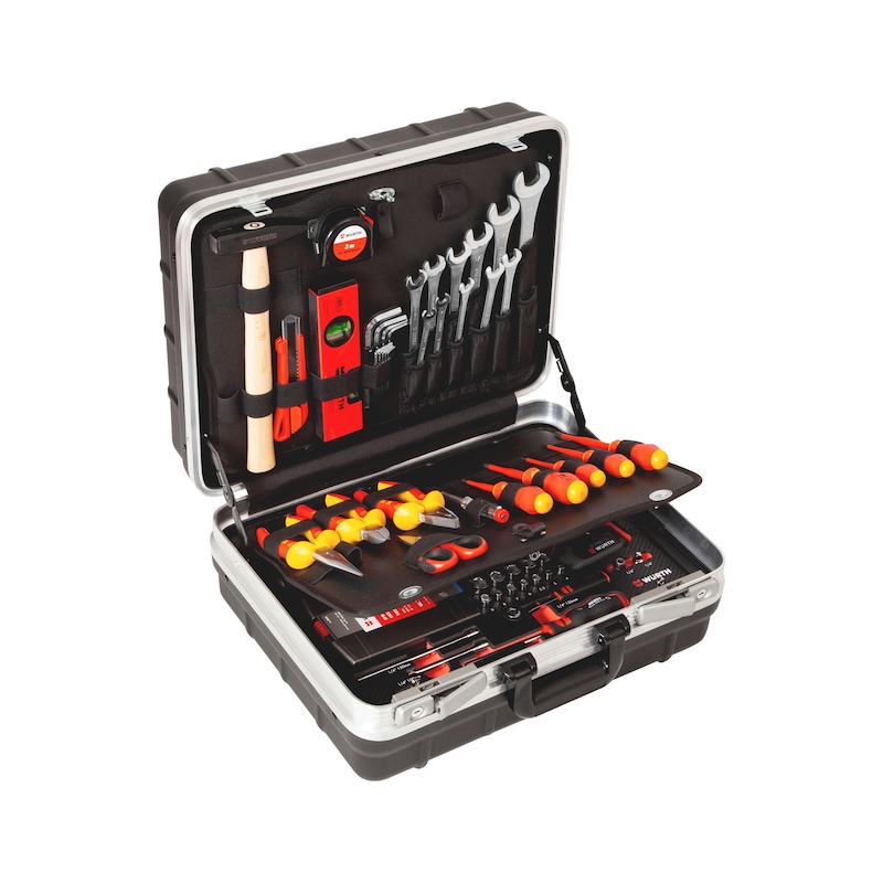 Assortiment d'outils avec perceuse-visseuse sur batterie M-CUBE®, 109 pièces - VALISE+OUTILS VDE+VISS.PERC 109 PCS
