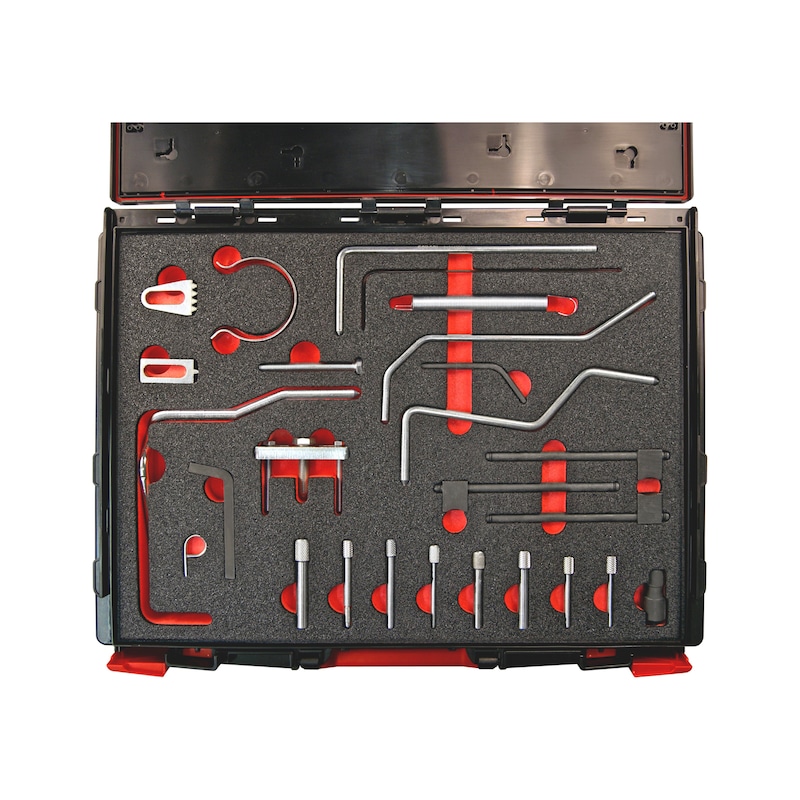 Kit d'outils de calage adapté aux moteurs FCA/Ford/PSA/Volvo 1.4 - 1.5 - 1.6 - 1.9 - 2.0 - 2.2 - 2.5, diesel - 2