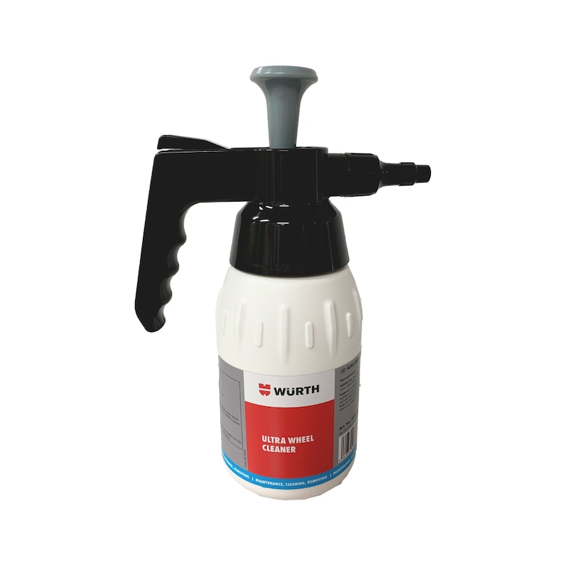 Product-specific pressure sprayer, unfilled - PMPSPRBTL-WHEELCLNR-1000ML