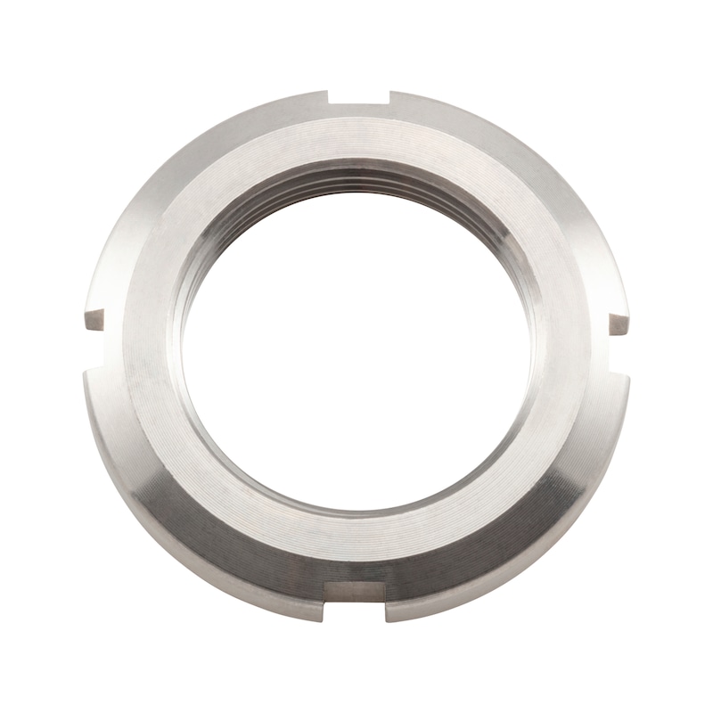 Grooved nut DIN 981, A2 stainless steel, plain, for clamping sleeve - 1
