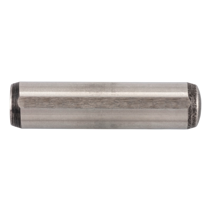 Cylindrical pin with female thread, hardened ISO 8735, steel, plain, type A, hardened (with chamfer and taper), tolerance m6 - 1