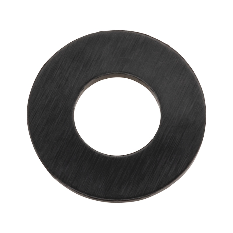 Ring ISO 7089, polyamide 6.6, zwart