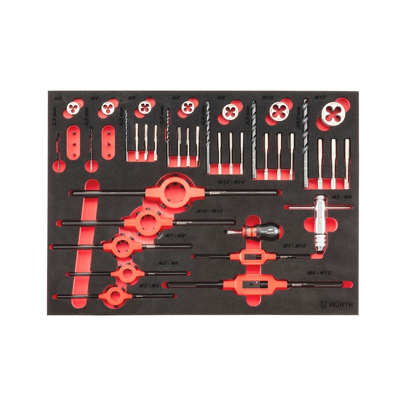 Set de herramientas de roscado HSS M3-M20 - CJTO-MACHOS-TERRAJAS(M3-M20)67PCS-SYSKO
