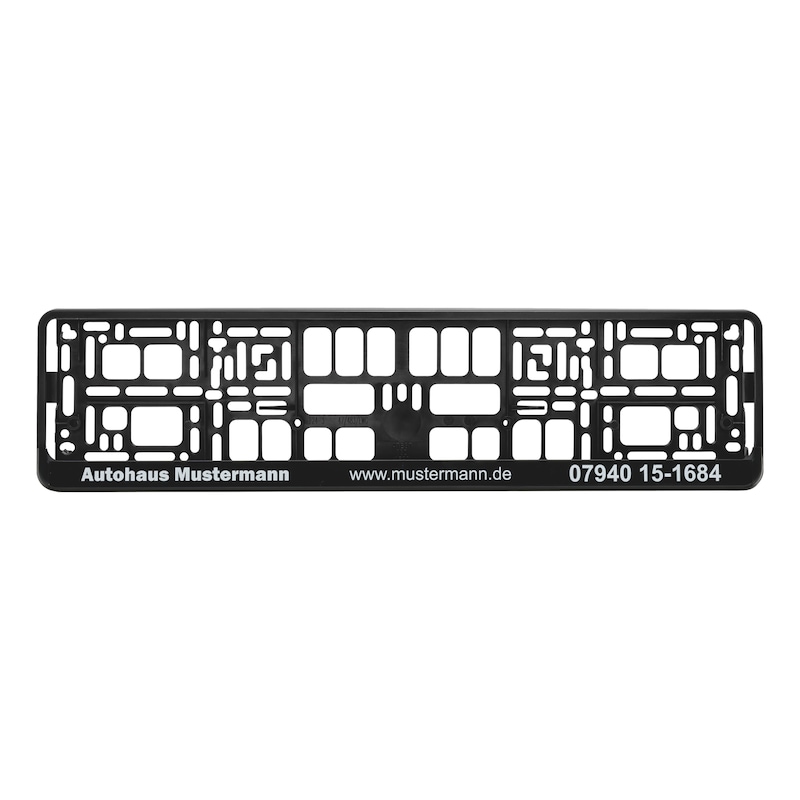 Number plate holder, Basixx completely printed - NPH-COMPL-(BASIXX-PACKAGE)-1COL-500PCS