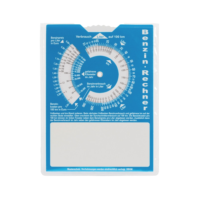Parking disc with fuel calculator - 2
