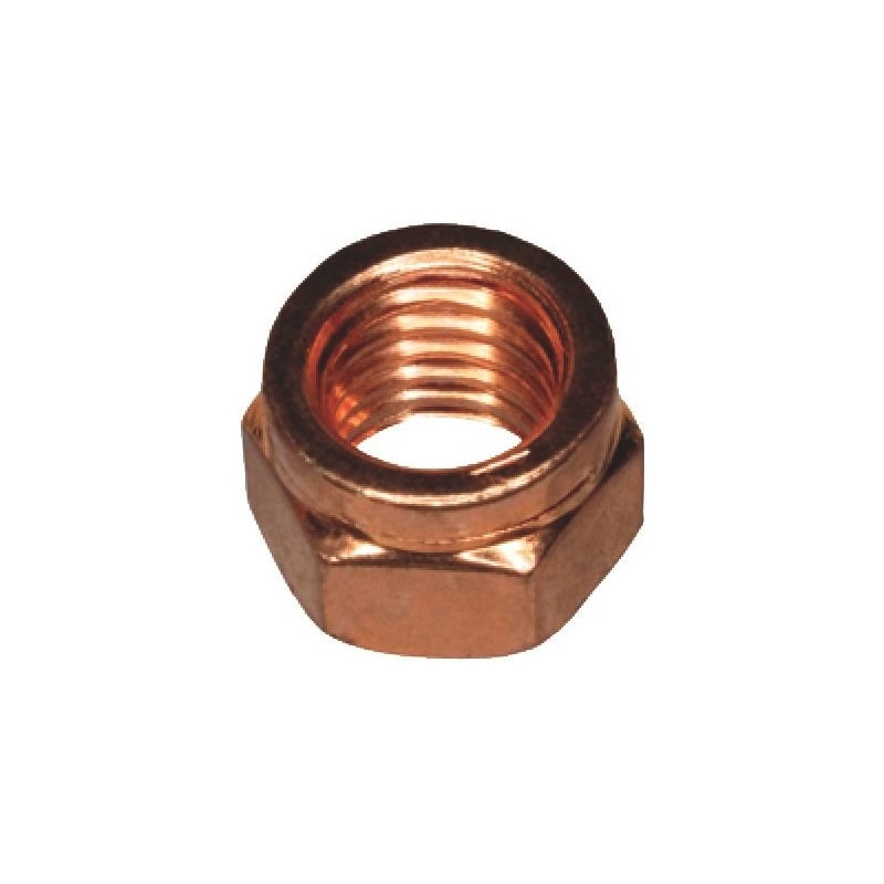 Exhaust slotted nut, reduced wrench size DIN 14441 heavily copper-plated steel - NUT-SL-DIN14441-6-WS14-(C4L)-M10