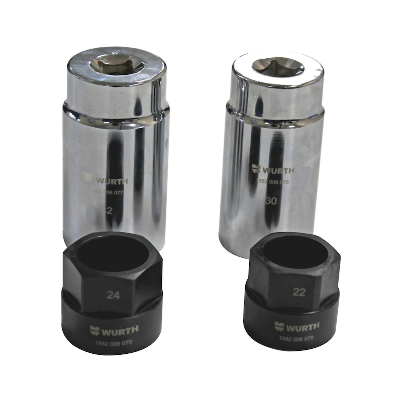 Clés à douilles pour capteurs de NOx et particules dim. 22-24 mm, 2 pièces 4 pièces pour capteurs de NOx et particules dim. 22 et 24 mm - 2