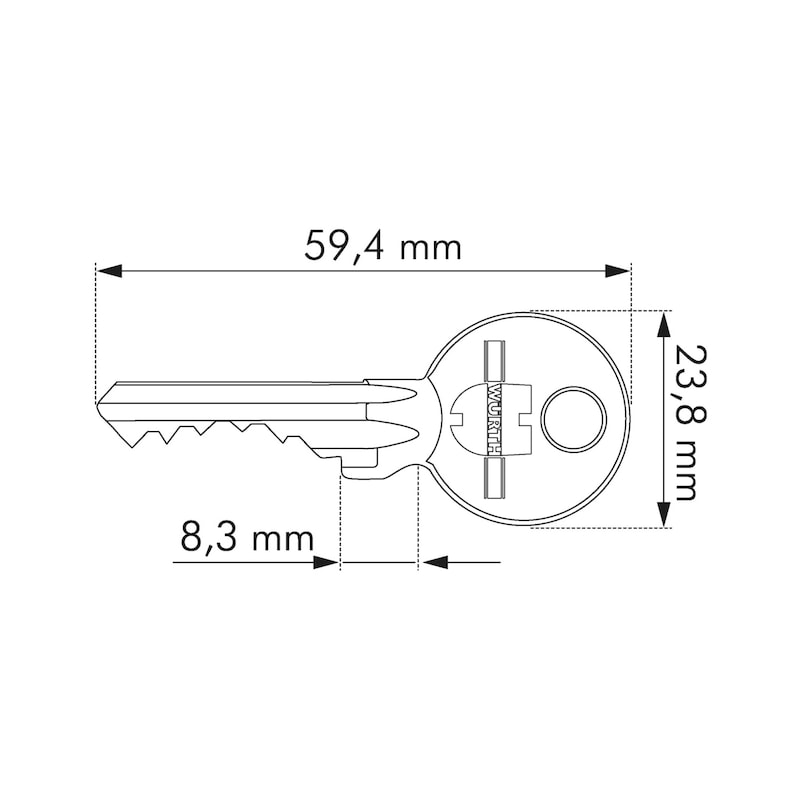 Skeleton key for 5-pin NP bearing cylinder - 2