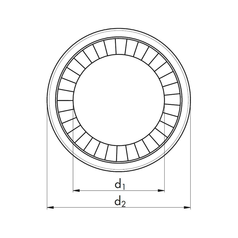 Ring lock washer Narrow shape  - 3