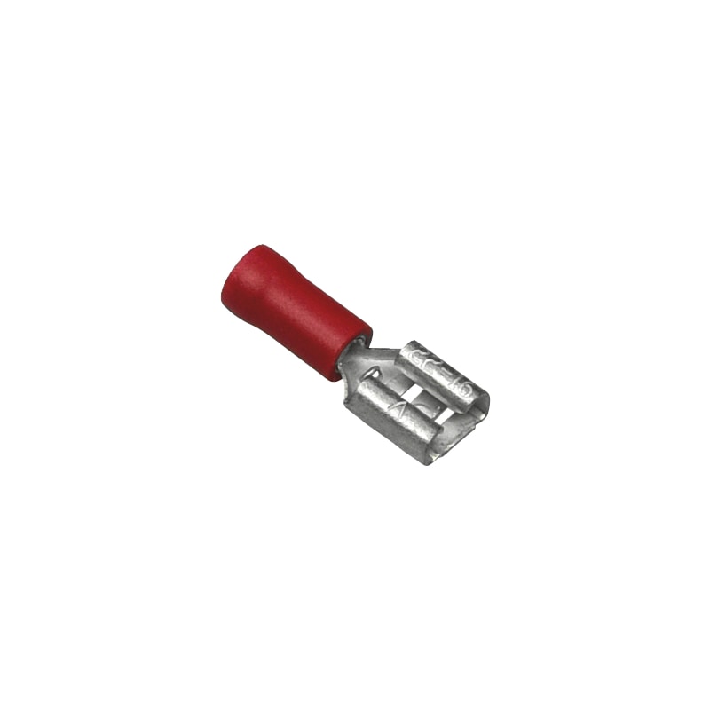 Cosse électrique à sertir, cosse plate femelle Isolation PVC - PSHCON-RED-905-L6,3MM