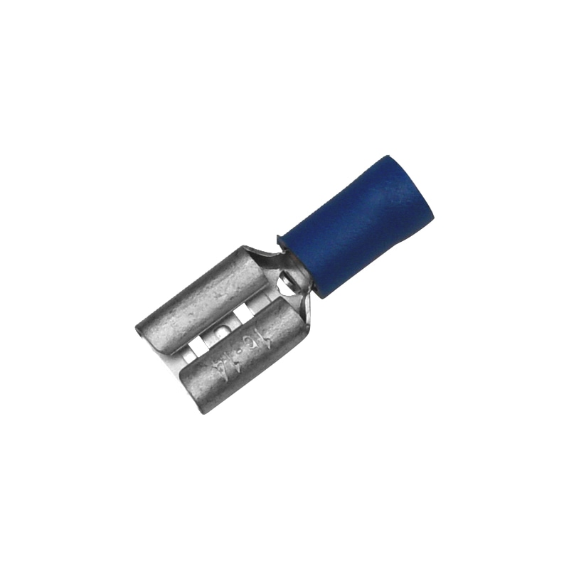 Cosse électrique à sertir, cosse plate femelle Isolation PVC - PSHCON-BLUE-940-8MM