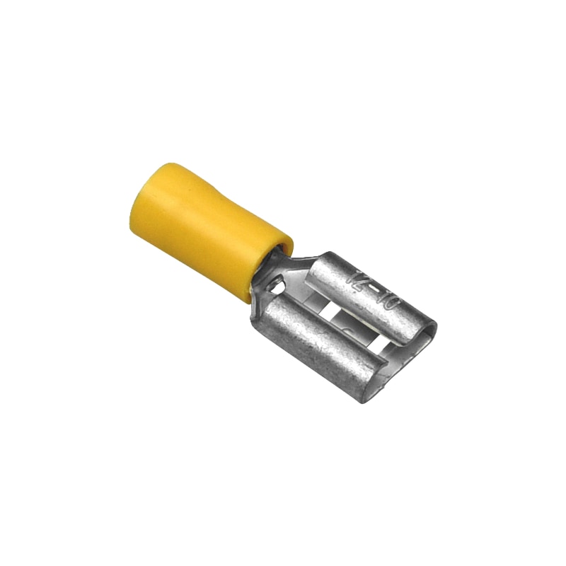 Krimpovací kabelové oko, nástrčný konektor žlutý  941,  9,5MM
