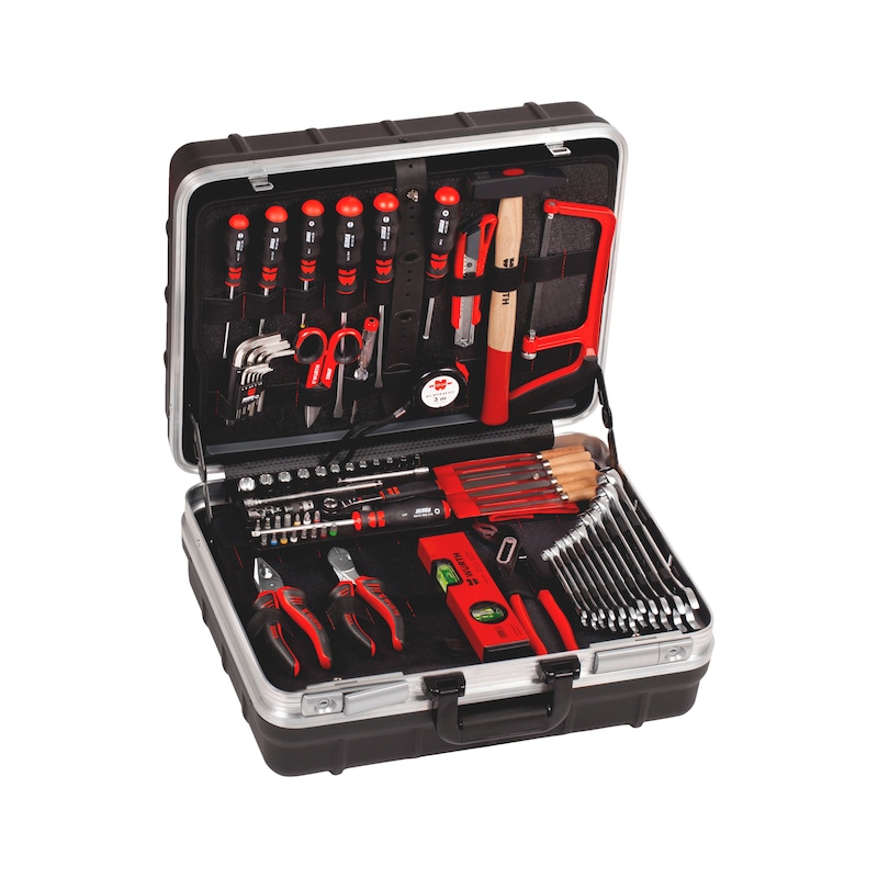 Kit de mallette d'entretien PE/ALU, assortiment d'outils, 76&nbsp;pièces  - 1