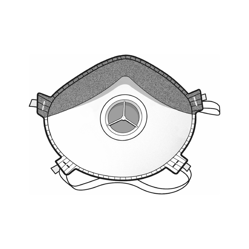 Disposable breathing mask FFP1 NR D with valve - BREAMASK-VALVE-EN149-(FFP1-NR-D)