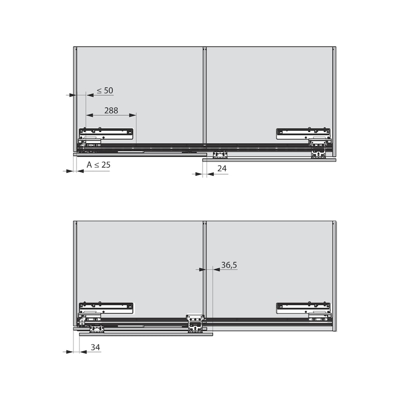 TopLine L thin door set For extra-thin doors of just 10 to 12 mm door thickness - 2