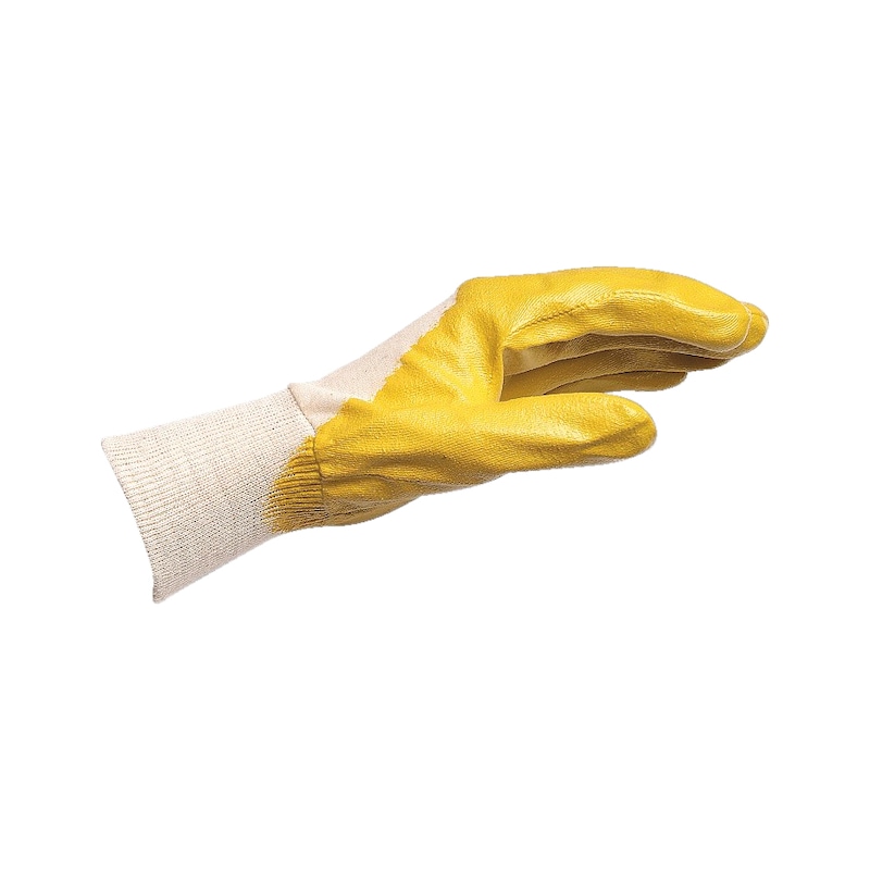 Żółta rękawica nitrylowa