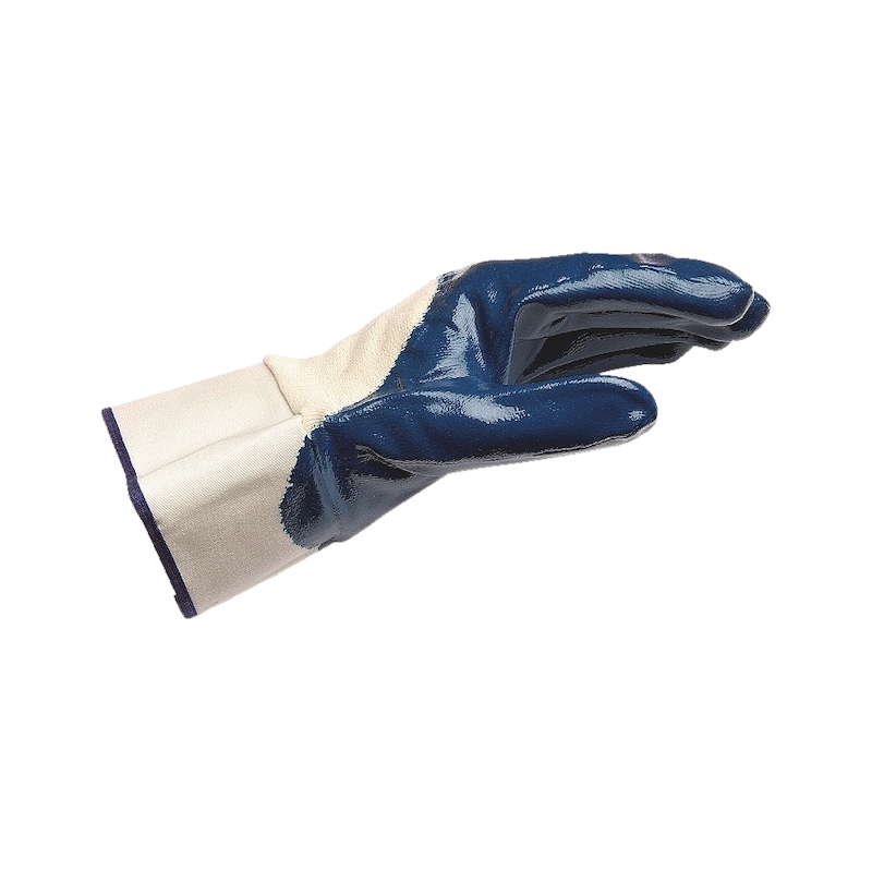 Modré nitrilové rukavice Economy S&nbsp;ochrannou manžetou