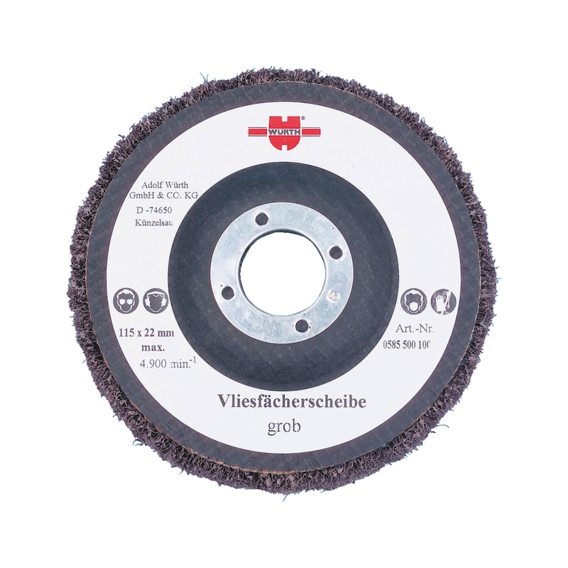 Fleece Flap Disc For use directly on speed-controlled angle grinders - SNDDISC-FLC-COARSE-D115MM